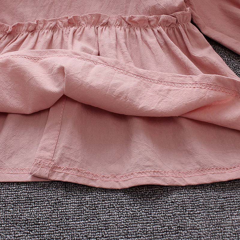 Đầm Hoa Tay Dài Cho Bé Gái