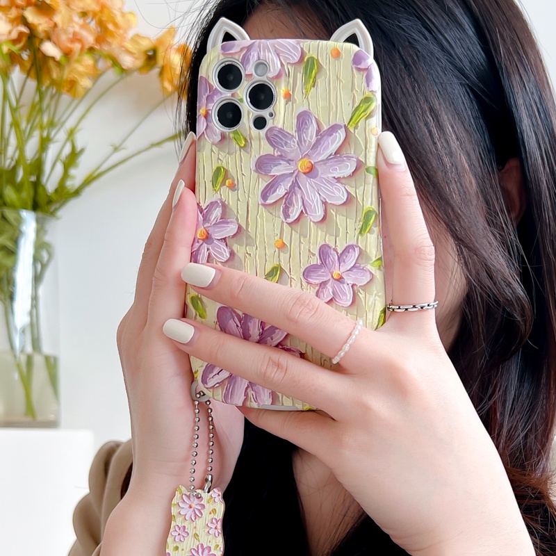 Ốp Điện Thoại TPU Mềm Họa Tiết Tai Mèo 3D Cho iPhone 13 11 12 Pro Max 12Pro 13Pro X XS Max XR 7 8 Plus