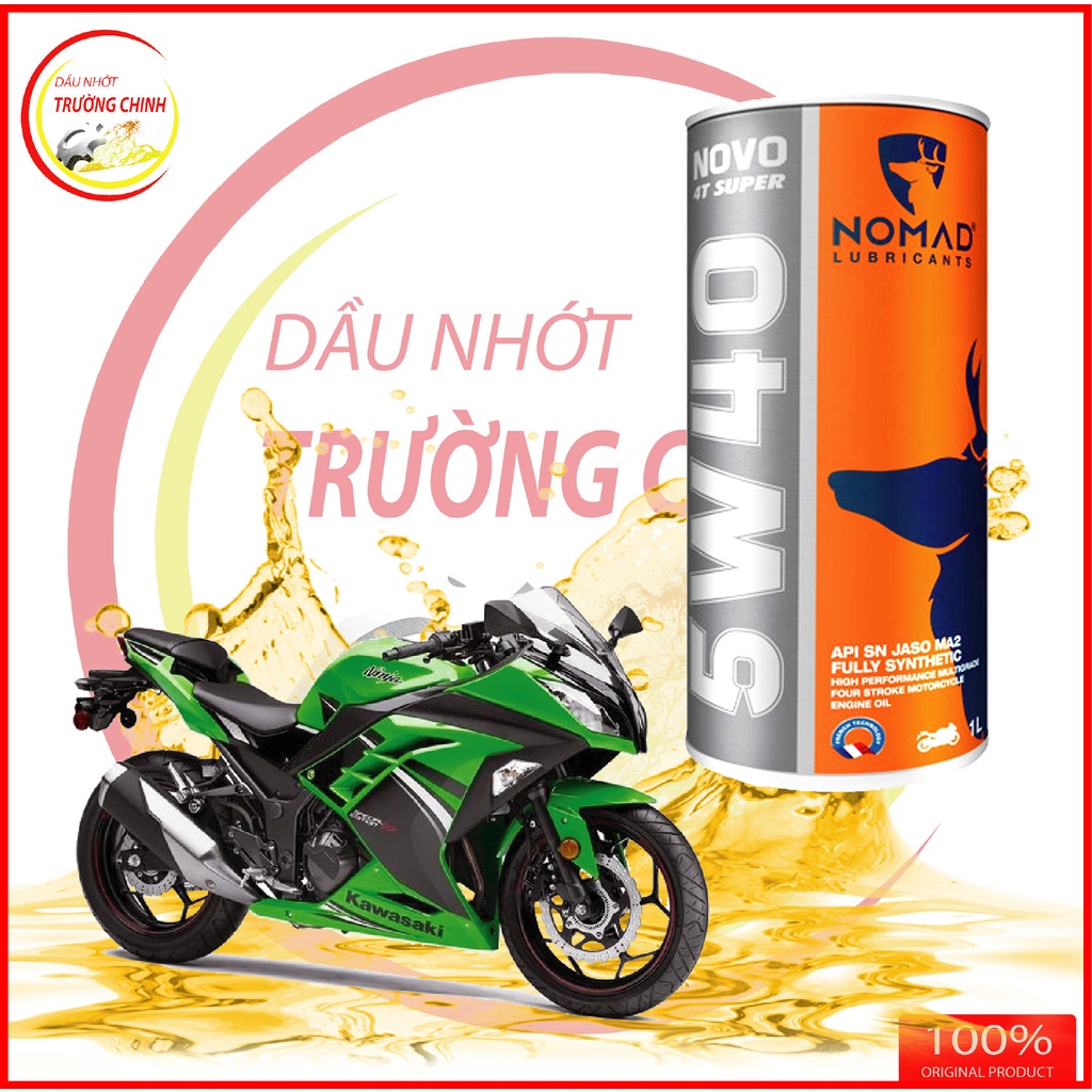Nhớt Nomad Super 4T 5W40 lon 1L dành cho xe số, moto