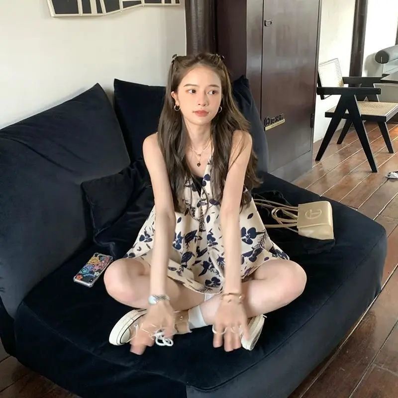 Đầm Không Tay Dáng Rộng Phong Cách Pháp Thời Trang Mùa Hè Cho Nữ