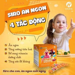 [CHÍNH HÃNG] SIRO HERA BABY MUMMUM CHO TRẺ BIẾNG ĂN - TĂNG SỨC ĐỀ KHÁNG.HỘP 25 GÓI
