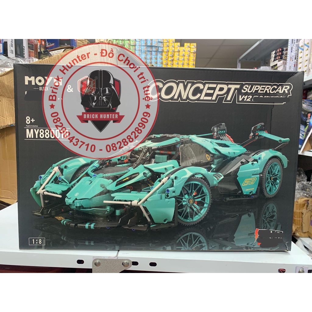 MY88001B Technic Supercar bộ đồ chơi lắp ráp mô hình siêu xe Lamborghini V12