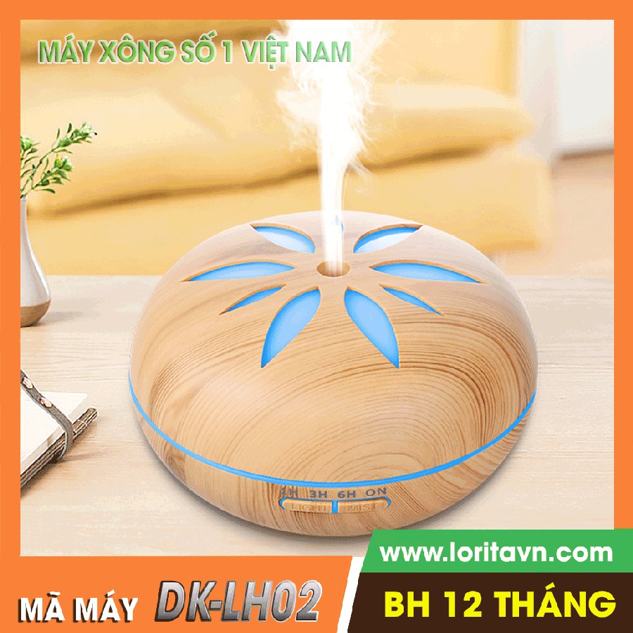 [Chính hãng AROMA - CHỈ 199K] Máy xông tinh dầu, phun sương tạo ẩm, máy khuếch tán siêu âm LORITA tích hợp Remote #