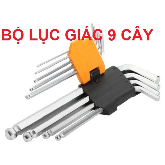 Bộ vít lục giác 9 cây loại dài