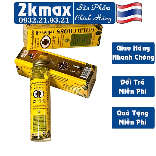 Dầu thảo dược thái lan thập tự vàng 24 ml Và 15ml