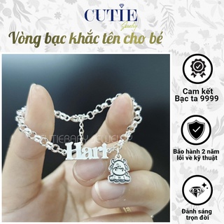 Vòng bạc ta 9999 khắc tên,khắc ảnh cho bé CutieBaby cho bé từ 0 tháng tuổi