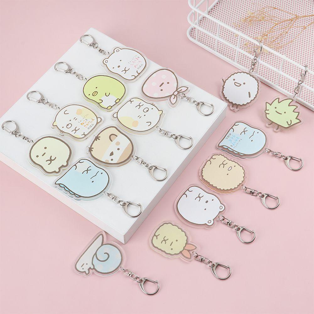 NIUYOU Móc Khóa Xinh Xắn Chất Lượng ​ Trang Sức Thời Trang Trong Suốt Hình Động Vật Đáng Yêu