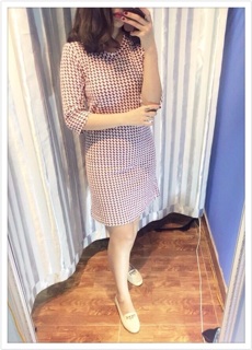 Đầm suông Zara khoá sau