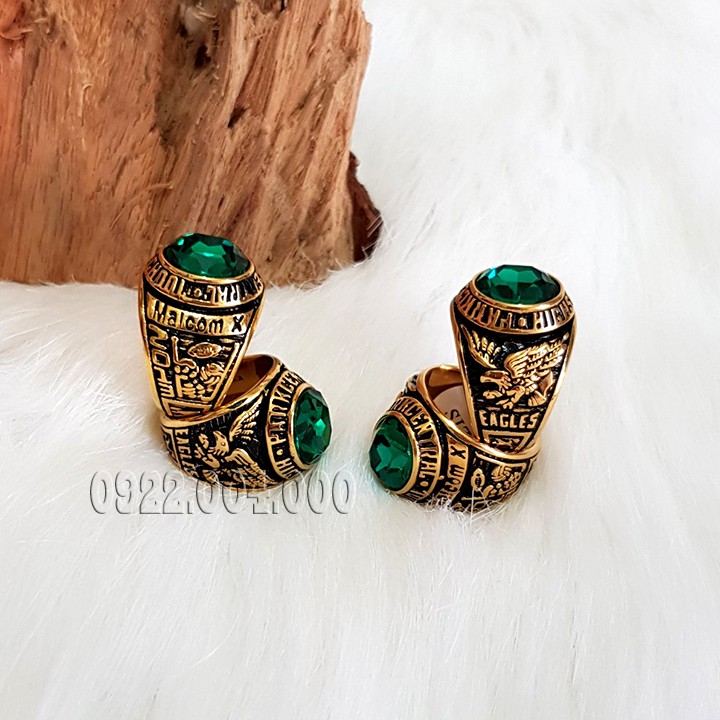 Nhẫn nam, nhẫn mỹ inox khắc hình đại bàng.