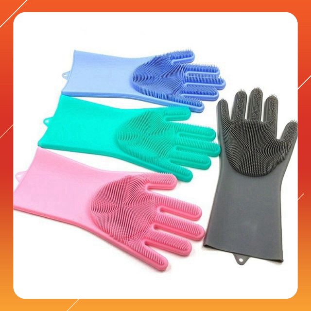 Đôi Găng Tay Silicon Lau Rửa Tạo Bọt Tiện Dụng