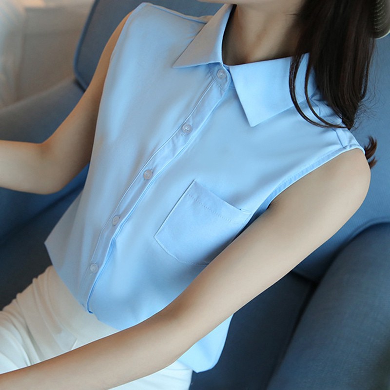 Áo Sơ Mi Sát Nách Phong Cách Hàn Quốc Dành Cho Nữ