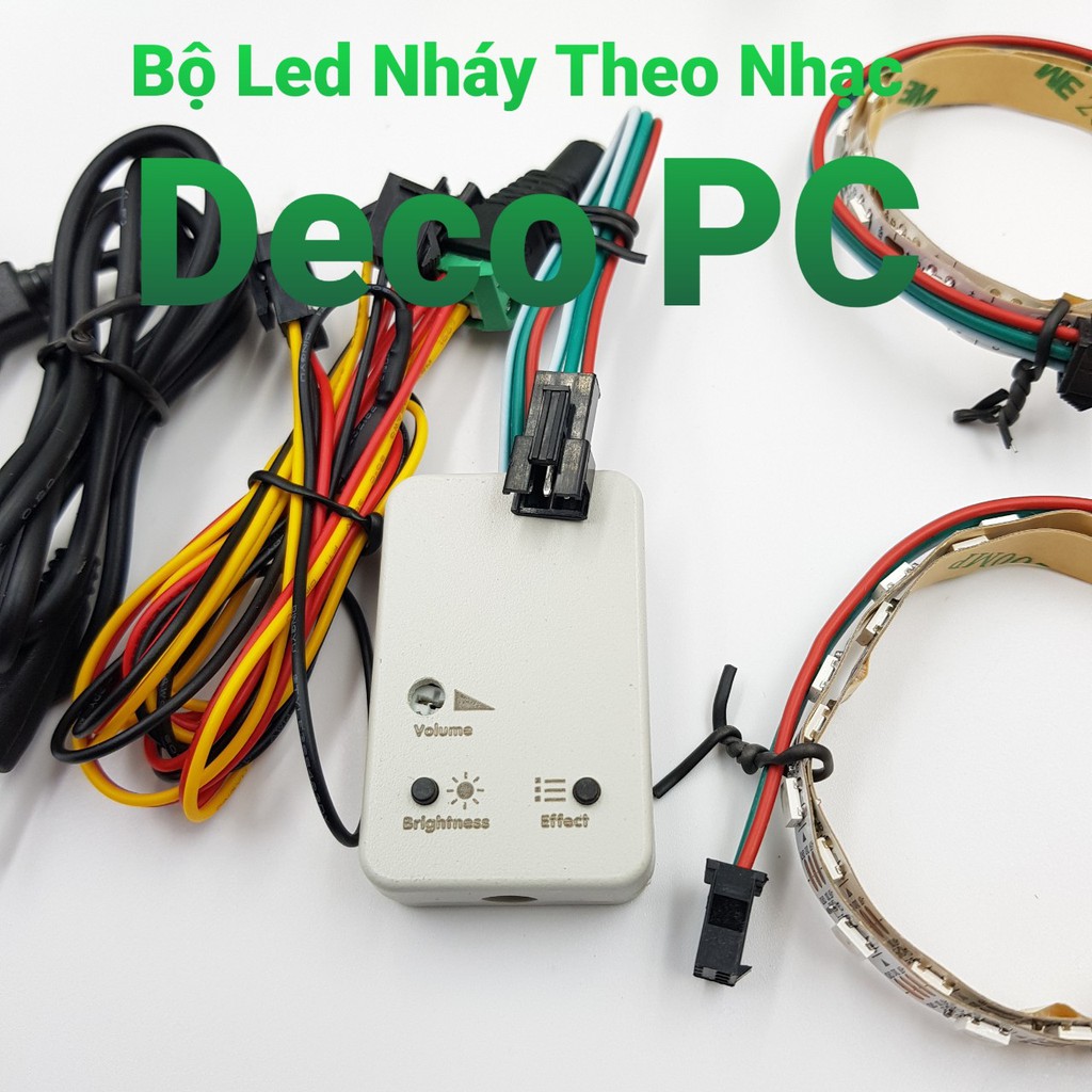 [Setup PC] Bộ Nháy Theo Nhạc Trang Trí PC Gắn Tường 2 Cột PC-LEDFull01❤️❤️Led Nháy Nhạc W2812