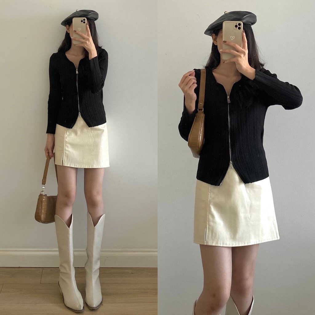 Áo len kéo khóa vân dọc _ A0281 | BigBuy360 - bigbuy360.vn