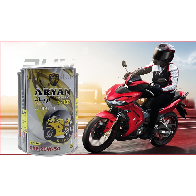 Nhớt Tổng Hợp ARYAN 20w50 1000ml SN JASO MA2 - Dùng Cho Xe Mô Tô, Xe Số - SAE 20W50 JASO MA2 SN
