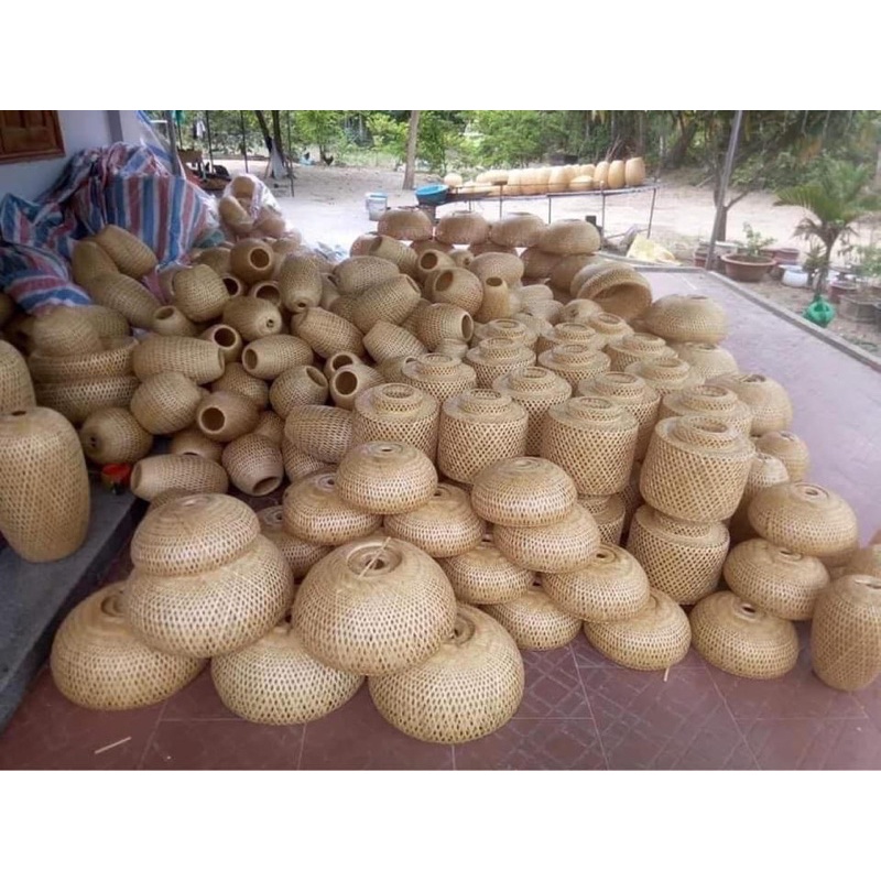 Đèn trụ mây tre, đèn treo thả
