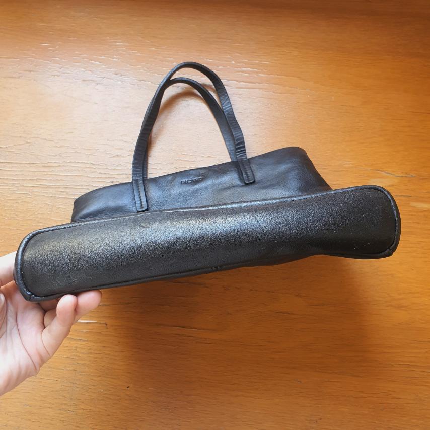 Túi tote vintage da thật. Hiệu Picard Đức. Chất da mộc thơm - em và nắng