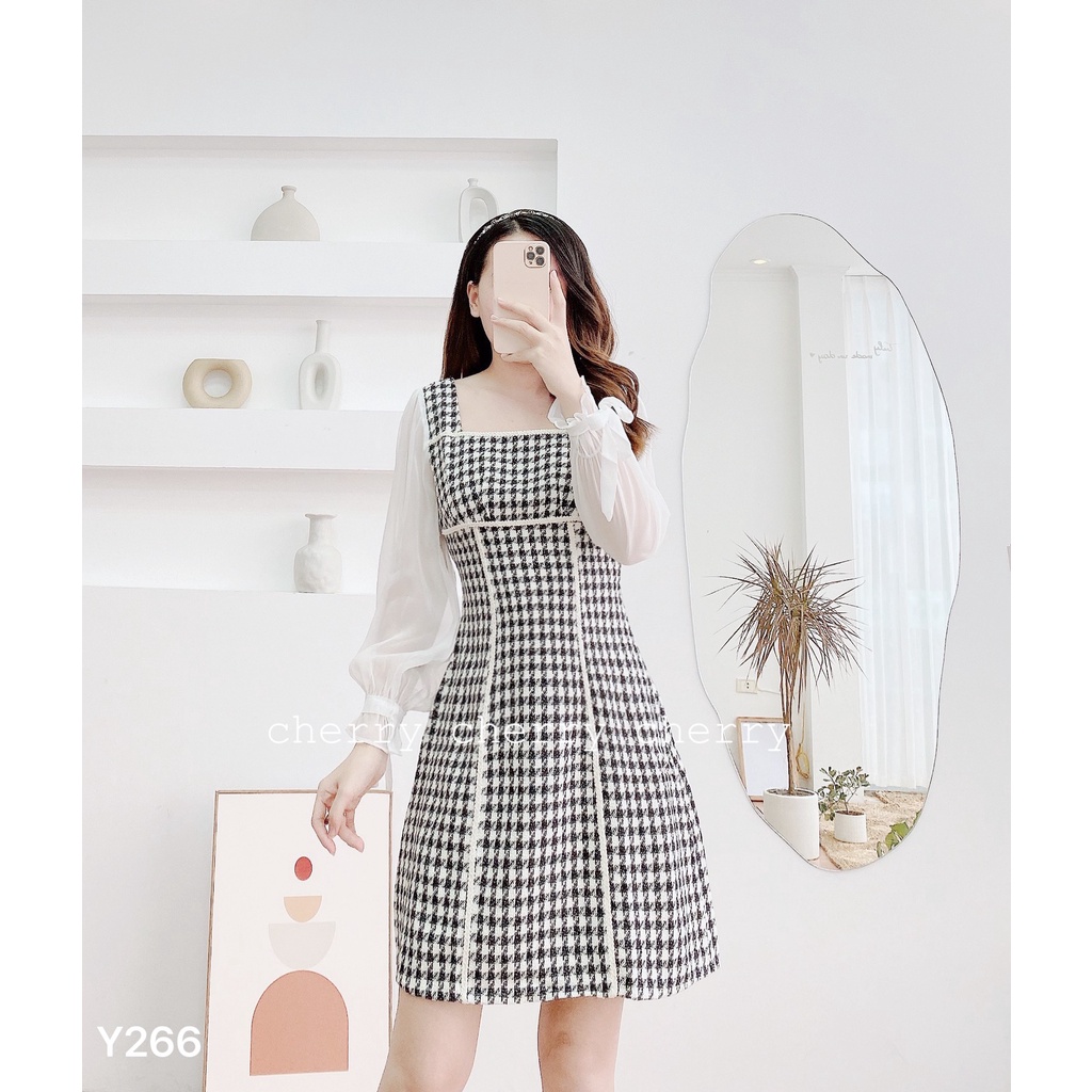 Váy dạ phối tay cao cấp Y266