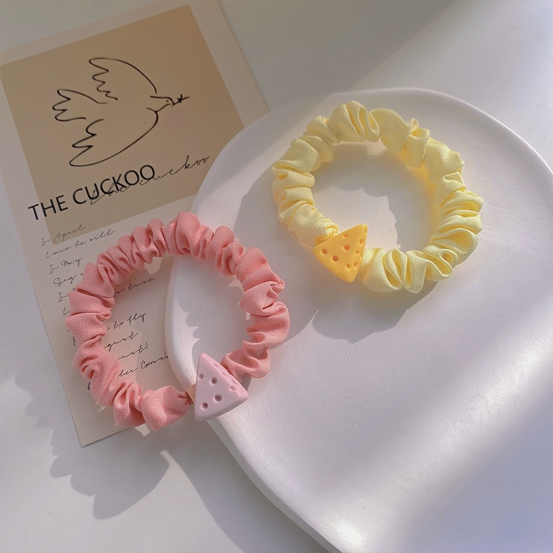 Set 2 dây buộc tóc phô mai đáng yêu - UniLabel