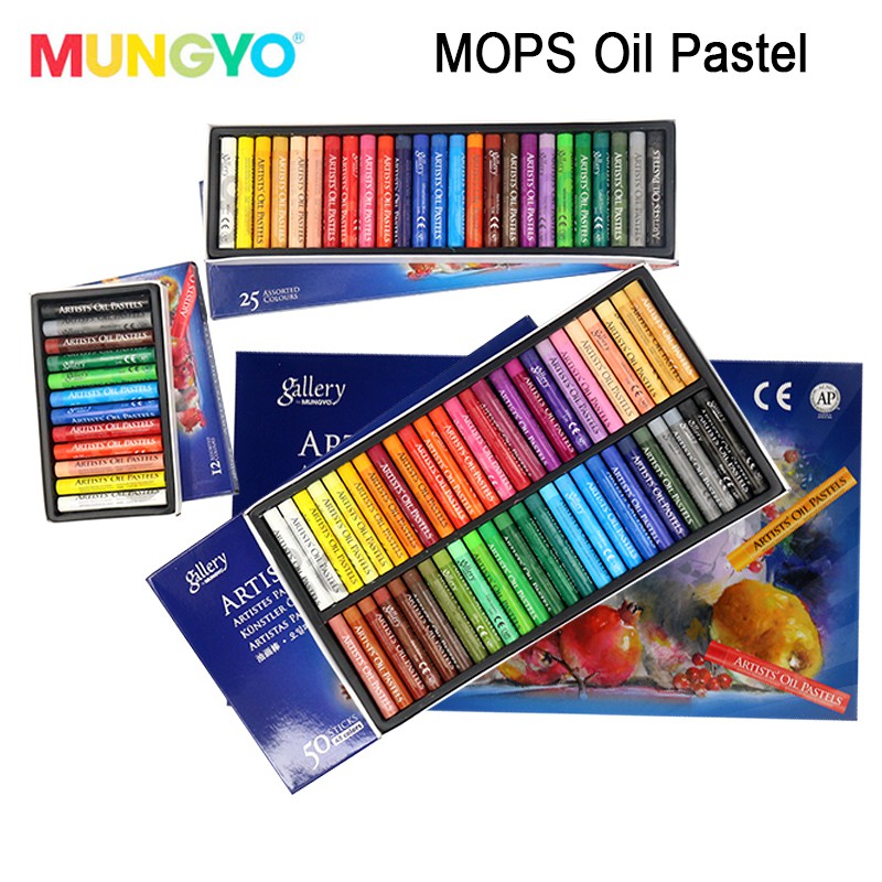 Mungyo MOPS series Gallery Oil Pastel 12 / 25 / 50 màu trẻ em vẽ an ninh & không độc hại