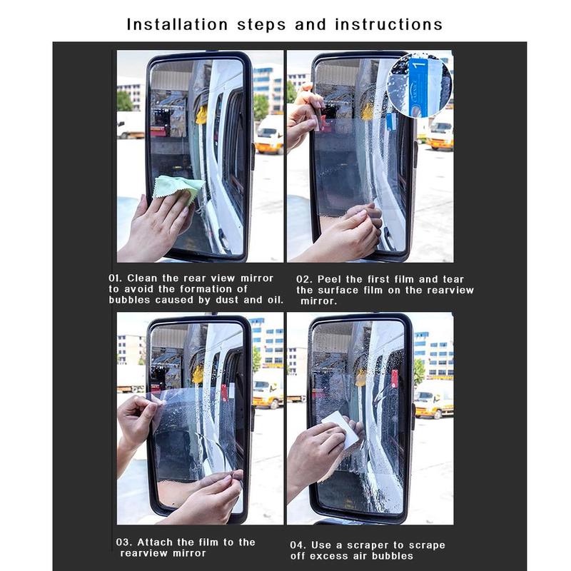 Set 2 miếng phim dán bảo vệ gương chiếu hậu xe hơi chống thấm nước