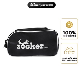 Túi Đựng Giày Zocker Đen, Phụ Kiện Thể Thao 2 Ngăn Kéo Khoá