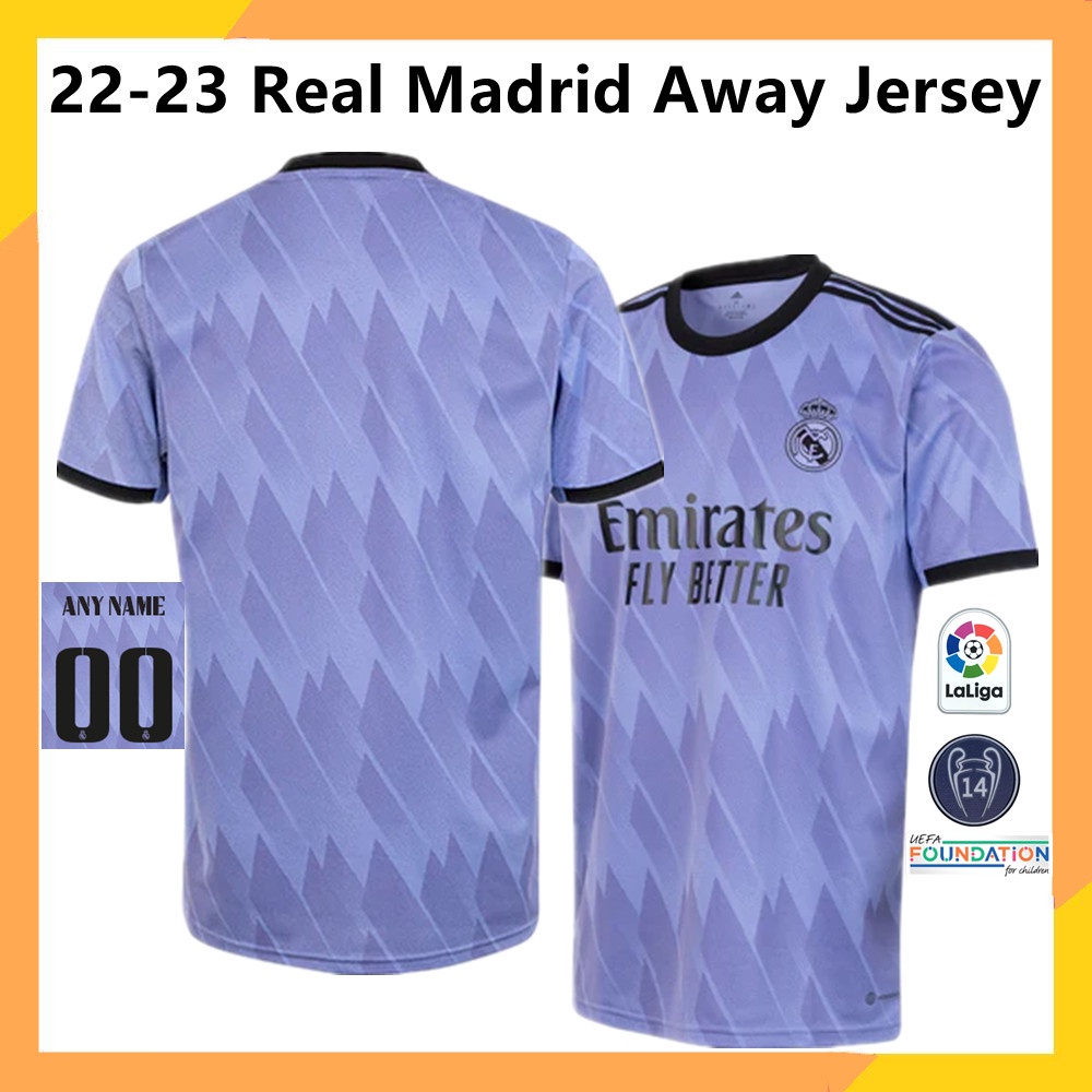 Áo Thun Bóng Đá Đội Real Madrid 22-23 Size S-4XL Cho Nam