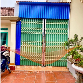Vó đánh cá lưới bắt cá sợi dù mau cạnh 2m4x2m4