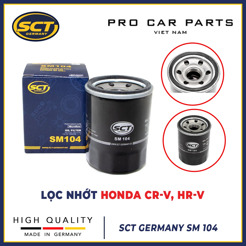 Lọc Nhớt Honda CR-V, HR-V SCT GERMANY SM 104 - JS Asakashi C809J