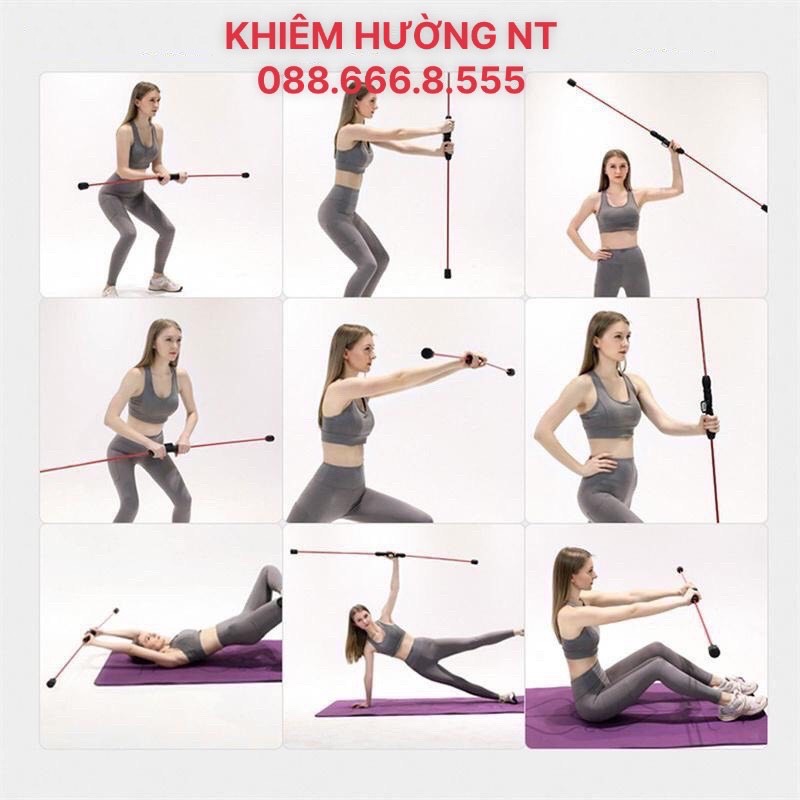 Dụng Cụ tập gym Fitness tập thể dục thanh rung FLEX BAR đàn hồi đa năng săn chắc cơ tại nhà Siêu Bền