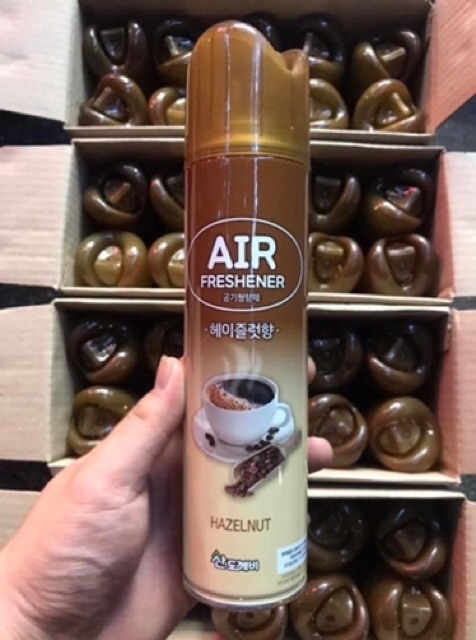 Bình xịt khử mùi hương cafe sữa 370ml - nước hoa ô tô- bình xịt cafe air chính hãng hàn quốc