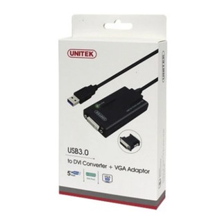 CÁP USB 3.0 TO DVI + ĐỔI VGA UNITEK Y-3801