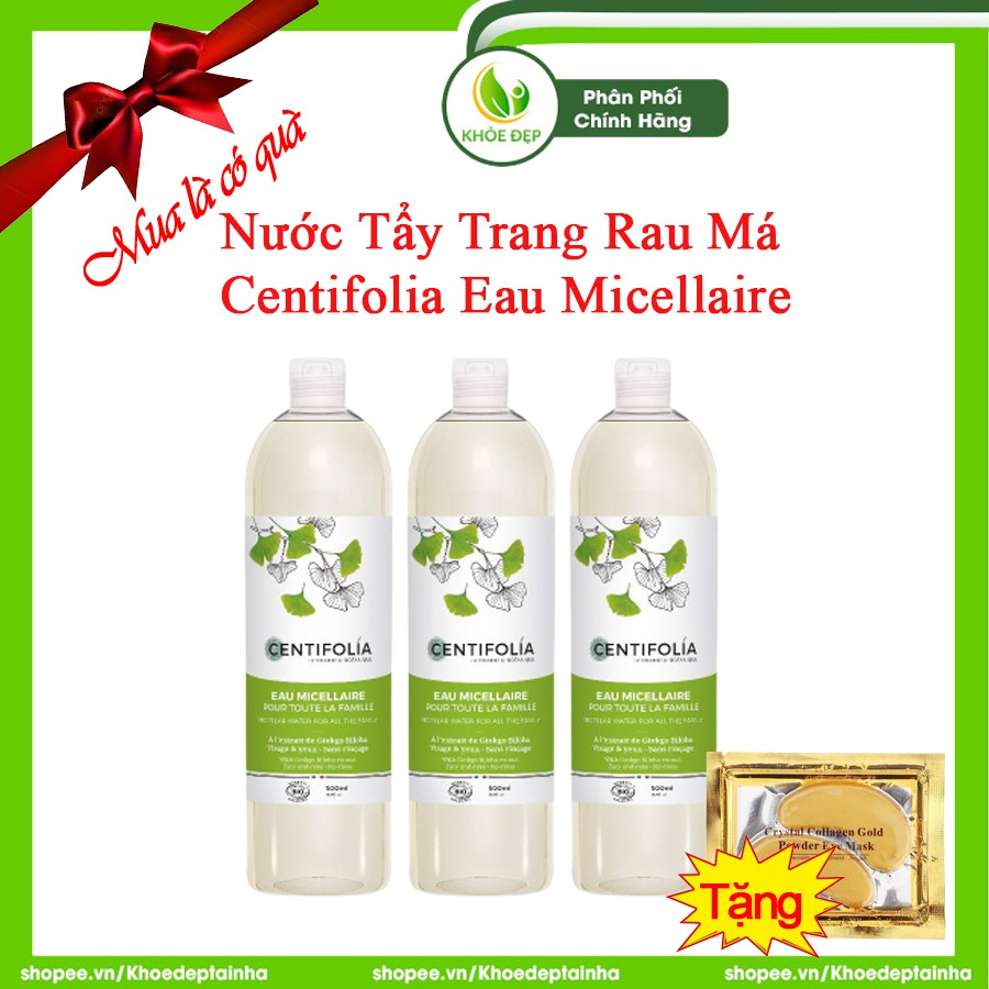 [ CHÍNH HÃNG ] Nước Tẩy Trang Rau Má CENTIFOLIA EAU MICELLAIRE 500ml