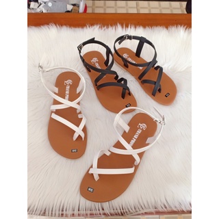Giày sandal thấp xỏ ngón quai gài có size lớn 35-42