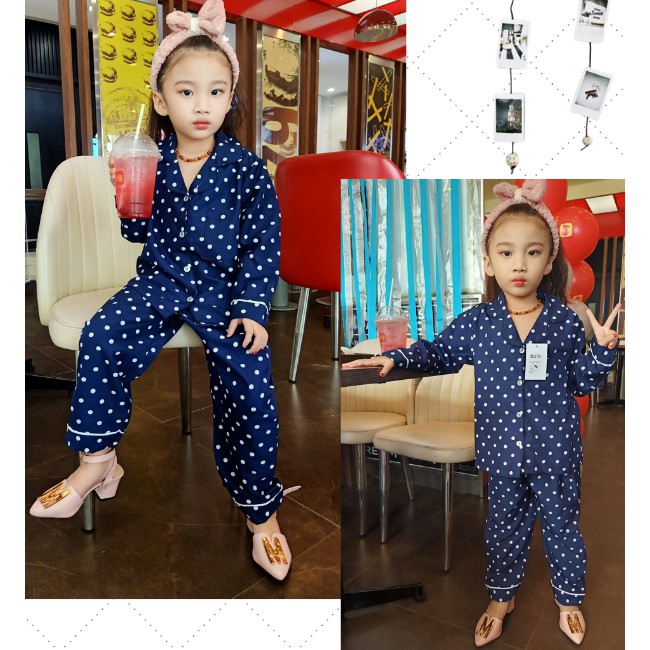 pizama cho bé đồ mặc nhà pijama mặc ngủ dài tay quần dài trẻ em cute 0171