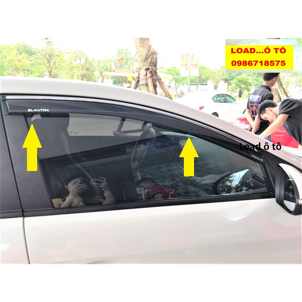 Vè Che Mưa Xe Huyndai Elantra 2023-2016 Mẫu Chỉ Inox Cao Cấp