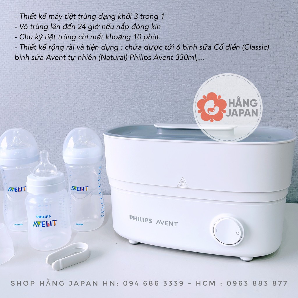 Máy tiệt trùng bình sữa hơi nước Starlight 3in1 - Philips Avent SCF291/00