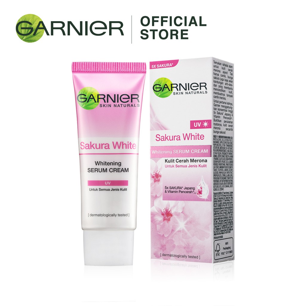 (Hàng Mới Về) Kem Chống Nắng Garnier Sakura Làm Trắng Da 20ml