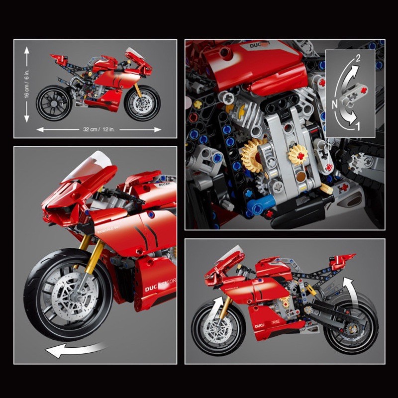 Đồ chơi xếp hình Lego Technic Ducati Panigale V4 R Xe máy PKL 764 chi tiết