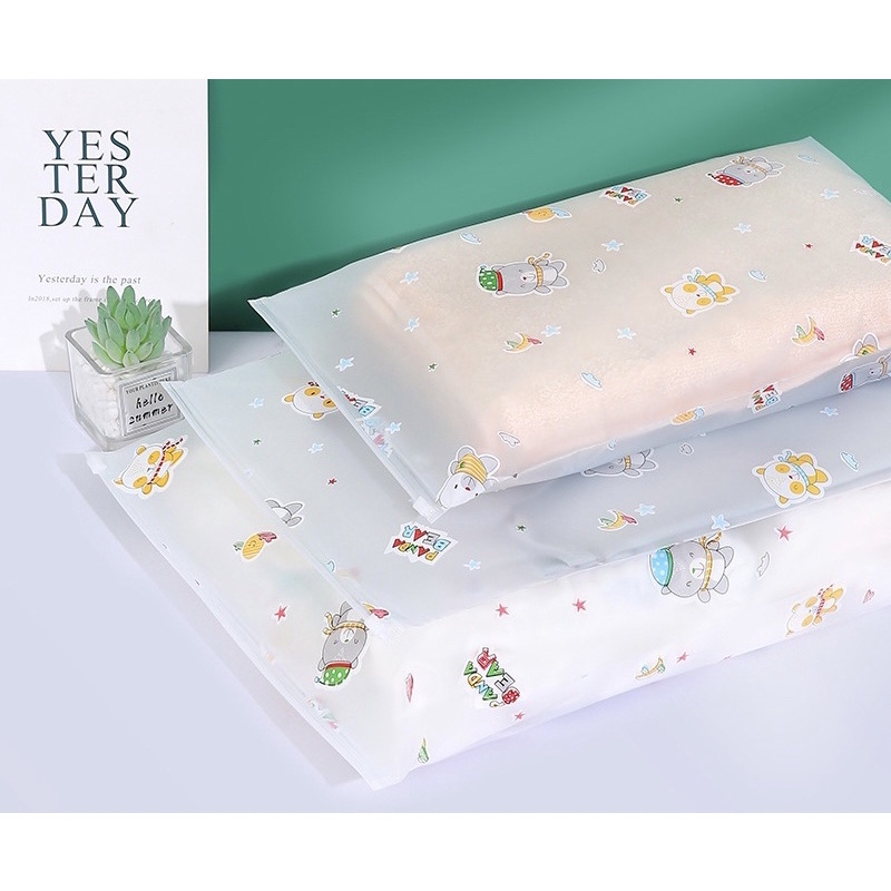 TÚI ZIP ĐỰNG QUẦN ÁO, ĐỰNG ĐỒ SẠCH HÌNH NƠ FASHION