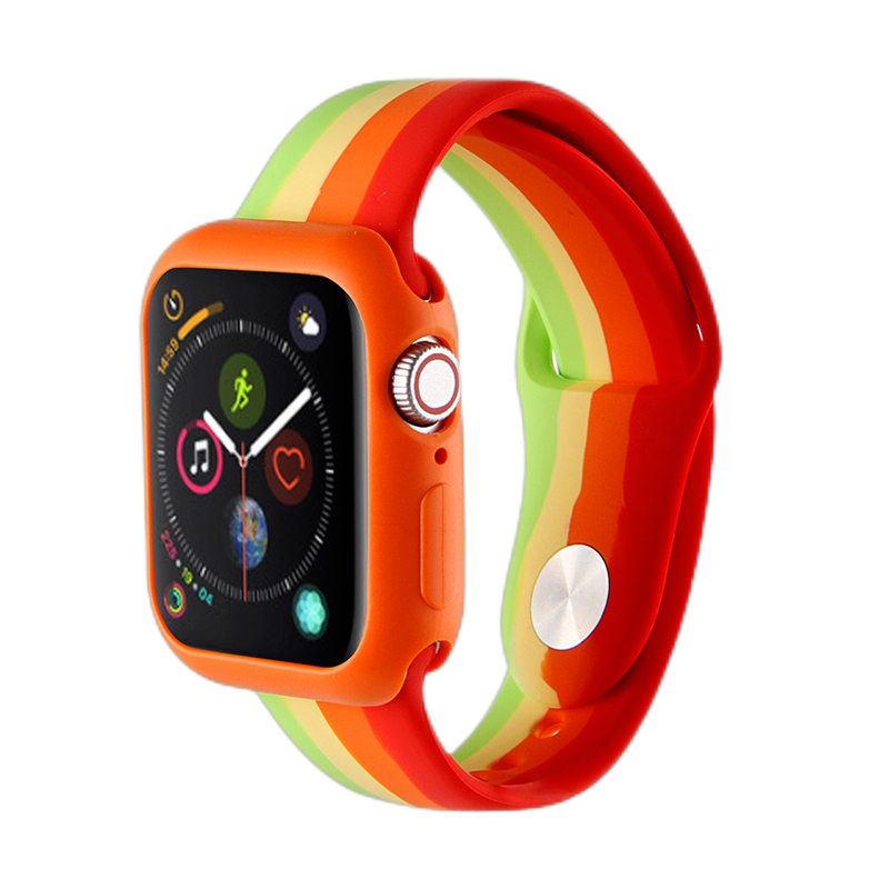 Dây Đeo Silicone Mềm Cho Đồng Hồ Thông Minh Apple Watch 44mm 42mm 40mm 38mm Iwatch Series 5 4 3 2 1 shanchu