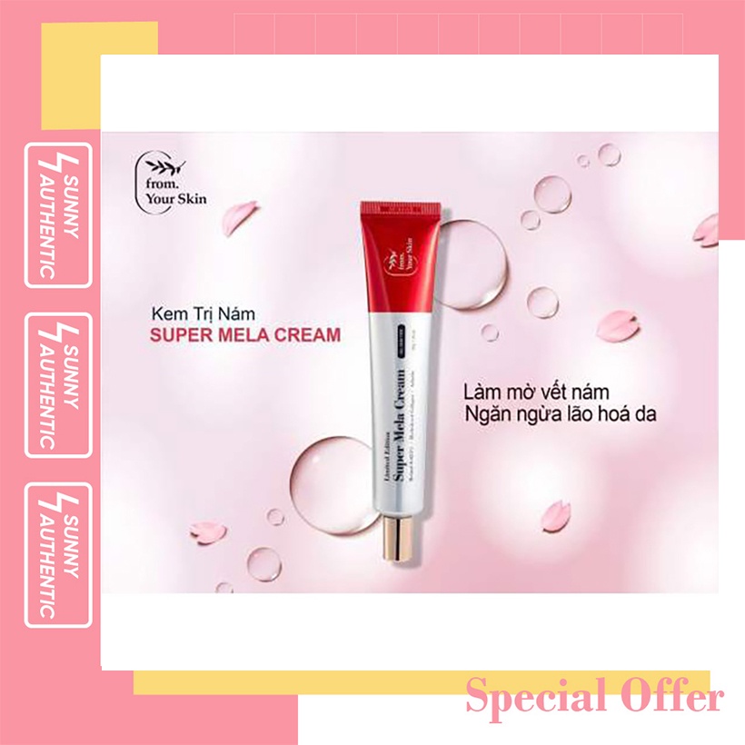 Kem Dưỡng Da Làm Mờ Vết Nám Chống Lão Hóa FROM YOUR SKIN Super Mela Cream 50g