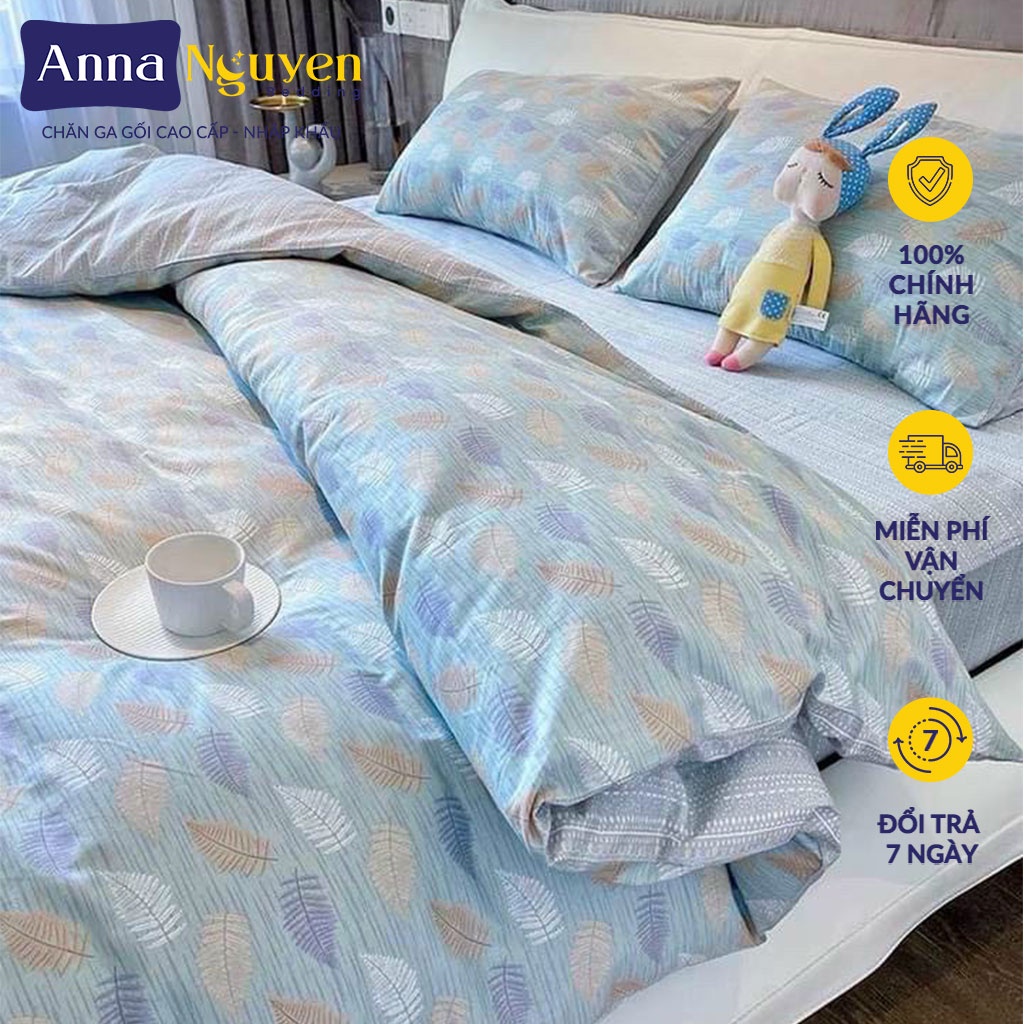 Bộ Chăn Ga Gối Nệm Cotton Living Anna Nguyen Cao Cấp Drap Ga Trải Giường Chun Bọc 05- Anna Nguyen Bedding