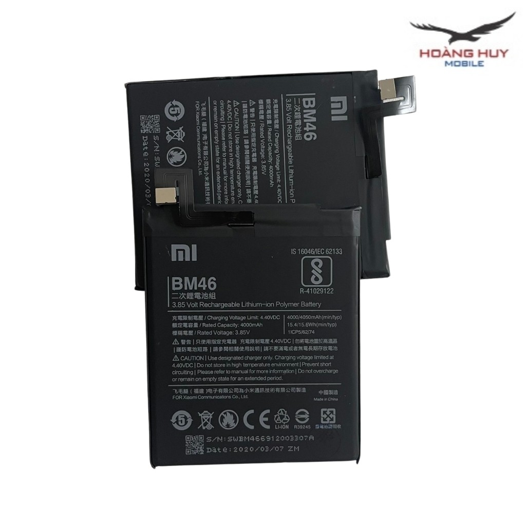 Pin Redmi Not3/Not 3pro BM46 Dung Lượng 4050mAh Hàng Zin Nhập Khẩu Bảo Hành 6 Tháng 1 Đổi 1