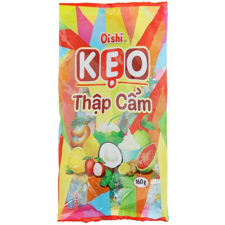 Kẹo Oishi vị Ổi/me/sữa chua/soda chanh/vải thiều/bạc hà/thập cẩm gói 90g