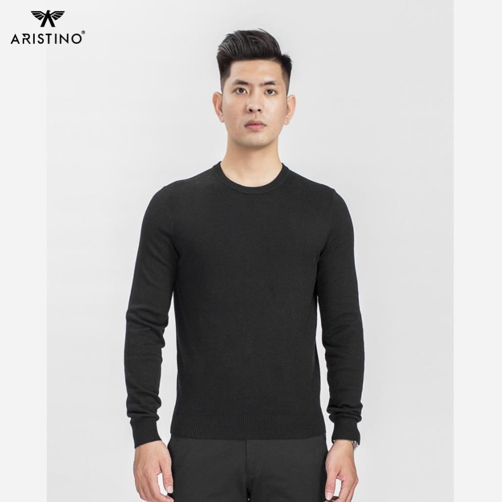 Áo len nam ARISTINO dáng suông nhẹ, giữ ấm tối đa, chất liệu cao cấp hạn chế xù lông, bai gião - AWO005W8 ):>