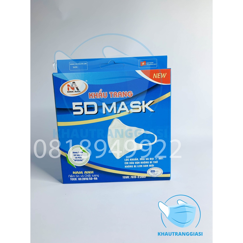 Khẩu trang 5D mask hộp 10c