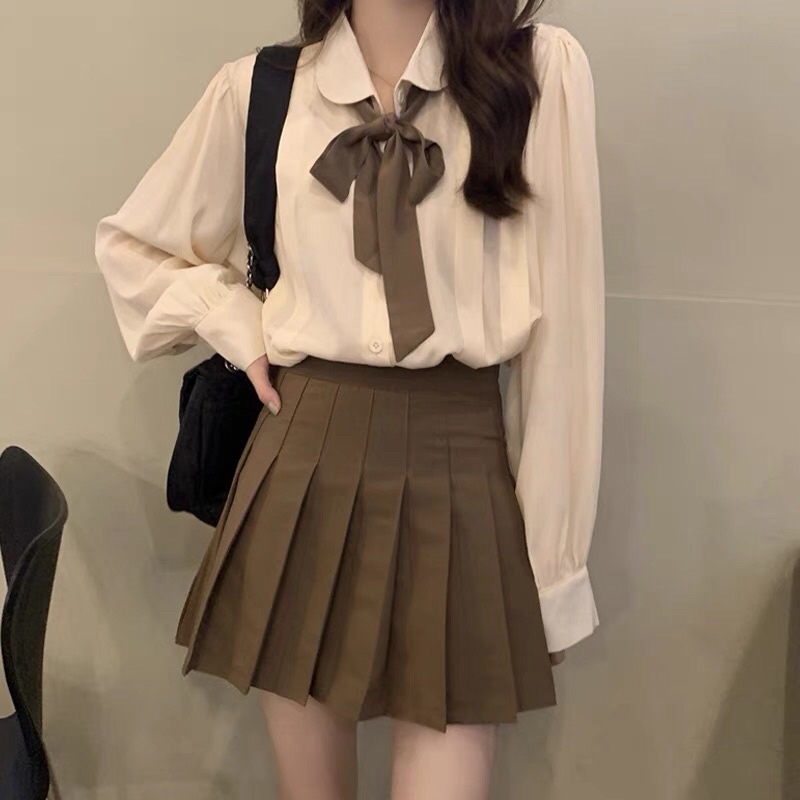 Chân Váy Xếp Ly Tennis Chất Vải Tuyết Mưa Dày Dặn Có Lót Quần Form Chuẩn