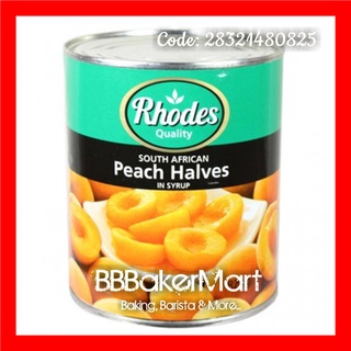 ĐÀO miếng ngâm RHODES đóng lon - Lon 825gr