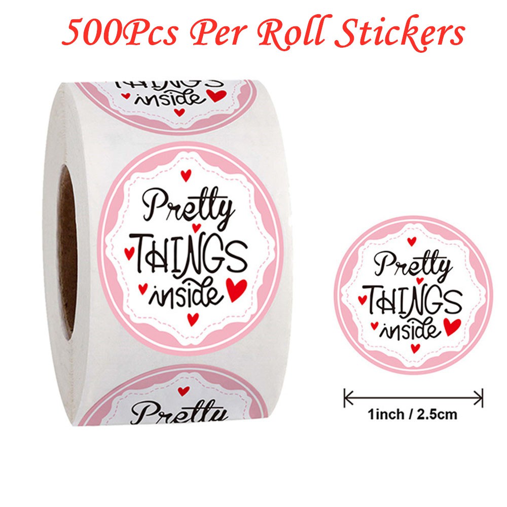 Nhãn Dán Trang Trí In Hoa Màu Hồng Cho Tiệc Cưới