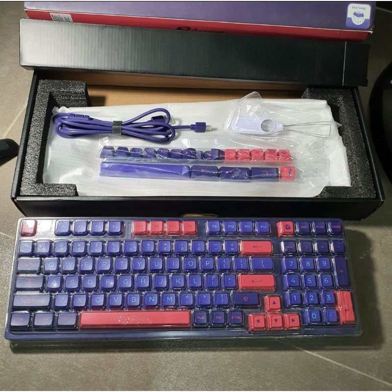 Bàn phím cơ Akko 3098B Multi modes Neon ASA CS switch Jelly Pink Hotswap Bluetooth